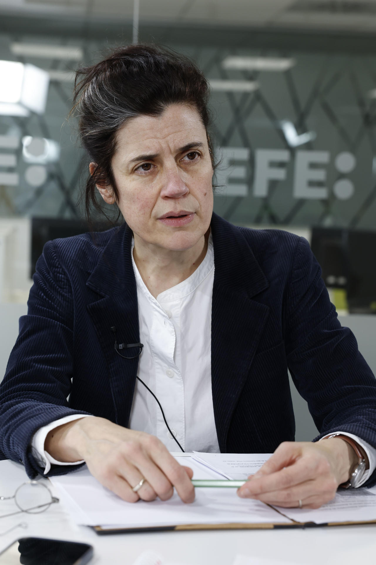 La socióloga belga Isabelle Ferreras, presidenta del comité internacional de expertos sobre democracia corporativa, defiende que una mayor implicación de los trabajadores en las decisiones estratégicas de las empresas es parte fundamental del necesario avance hacia una economía más innovadora y competitiva. EFE/ Ballesteros