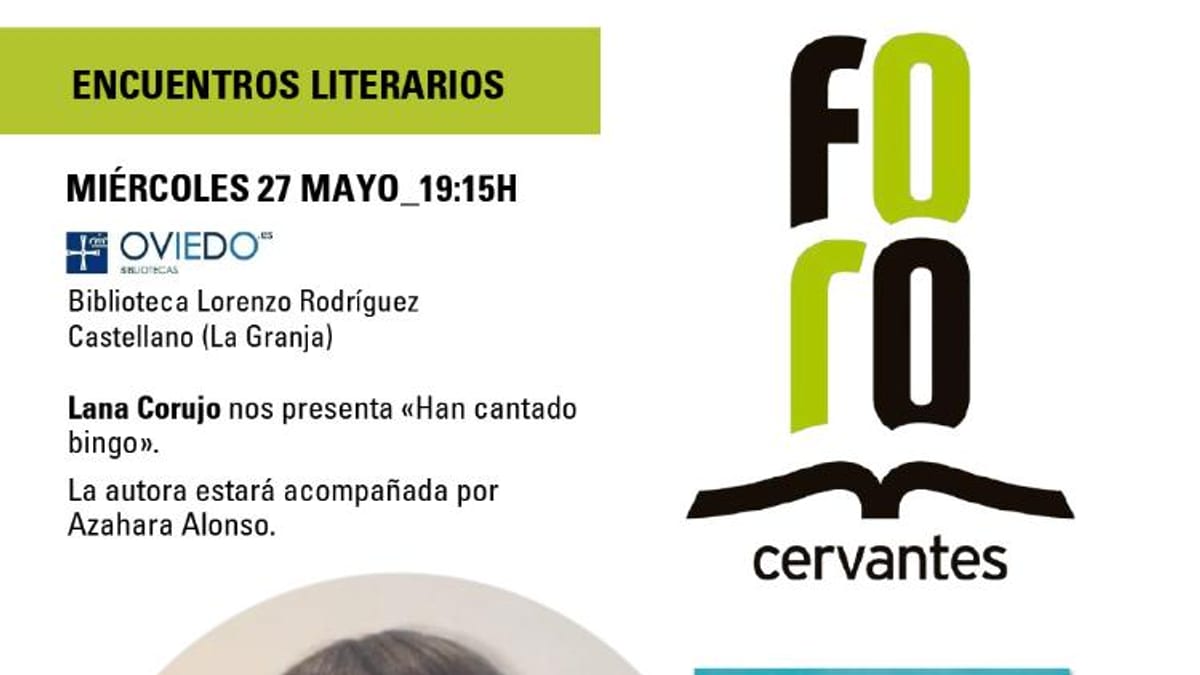 Cartel de la presentación de «Han cantado bingo» de Lana Corujo en la Biblioteca Lorenzo Rodríguez Castellano