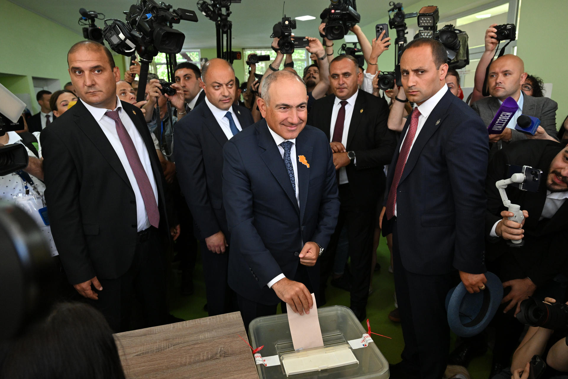 El primer ministro armenio, Nikol Pashinián. EFE/ Hayk Manukyan Armenpress SOLO USO EDITORIAL SOLO DISPONIBLE PARA ILUSTRAR LA NOTICIA QUE ACOMPAÑA (CRÉDITO OBLIGATORIO)