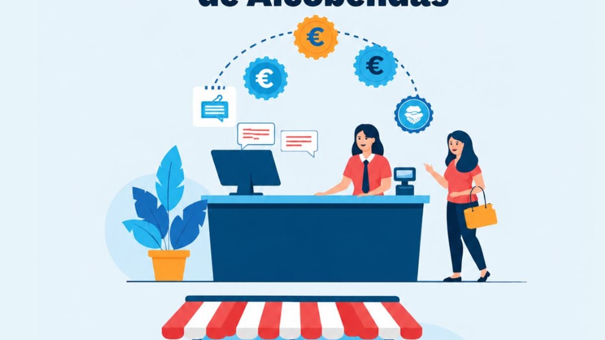 Cartel informativo de nuevas ayudas al comercio, hostelería y servicios de proximidad del Ayuntamiento de Alcobendas