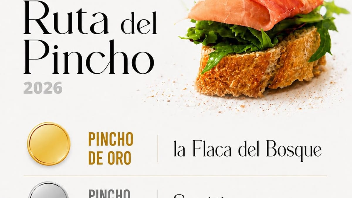 Cartel oficial de los ganadores de la XVII Ruta del Pincho 2026 con los nombres de los tres establecimientos premiados
