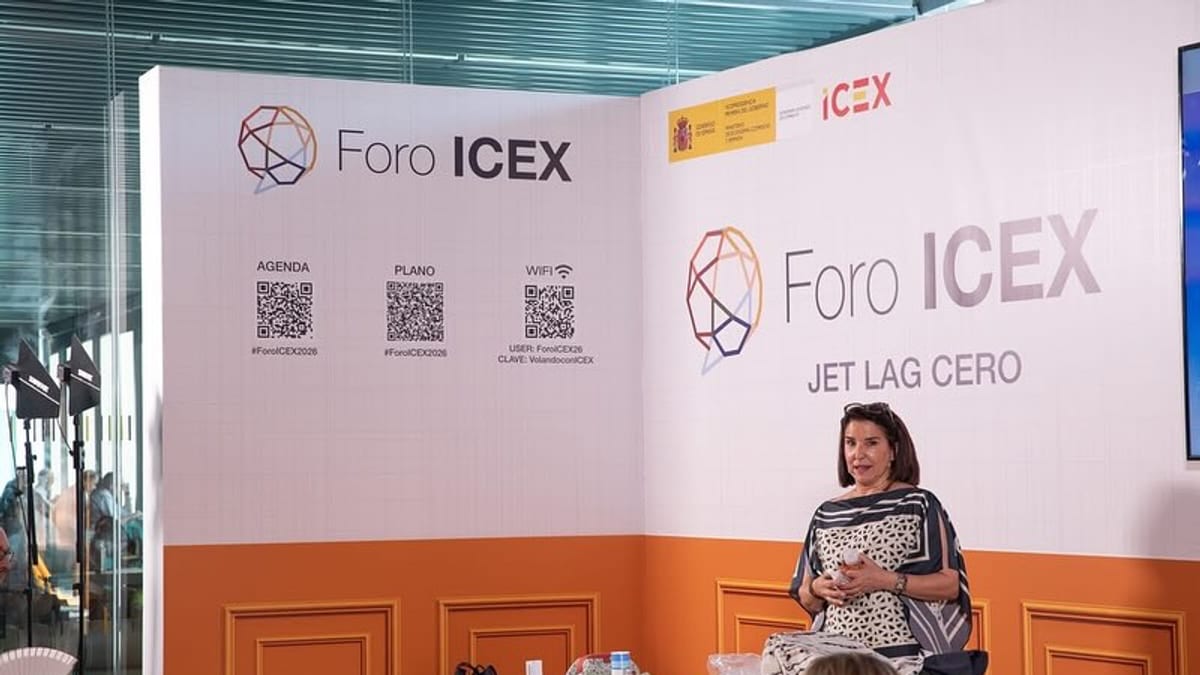 Participantes en el Corner JetLag Cero del Foro ICEX explorando técnicas de viaje inteligente