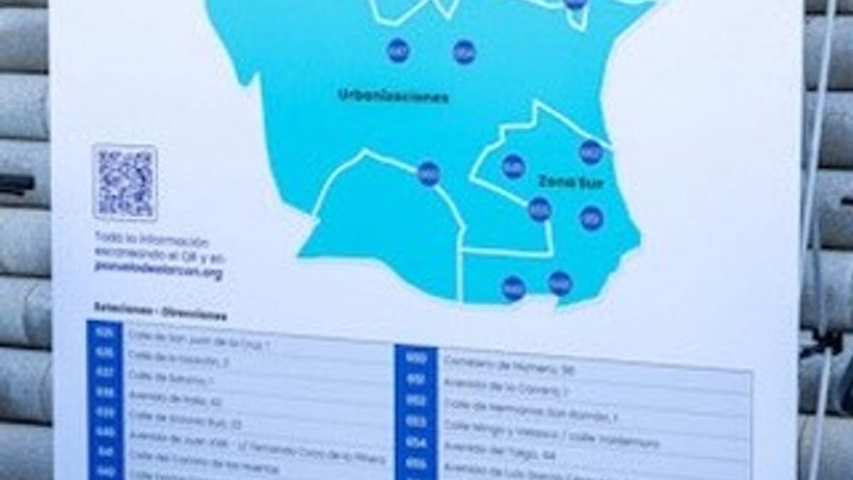 Mapa de Pozuelo de Alarcón mostrando la distribución de 30 estaciones de Bicimad en diferentes zonas del municipio con puntos azules indicando su ubicación