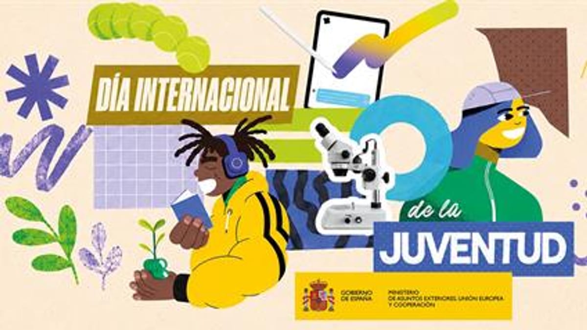 Cartel del Día Internacional de la Juventud 2026 con logo oficial
