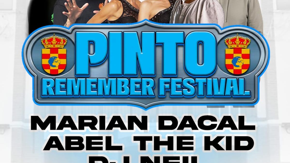 Cartel del Festival Remember de Pinto 2026 con DJs y horario del evento