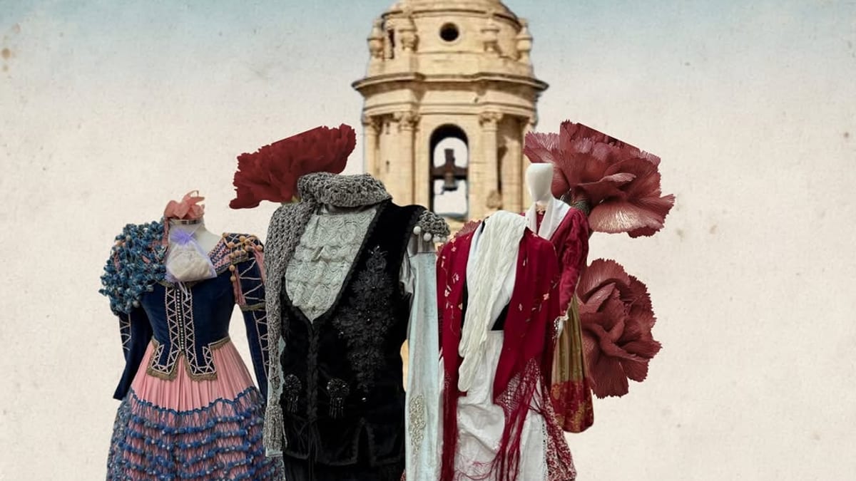 Cartel de la exposición Raíces Vivas. Memoria del Folklore Gaditano del Festival Internacional de Folklore Ciudad de Cádiz