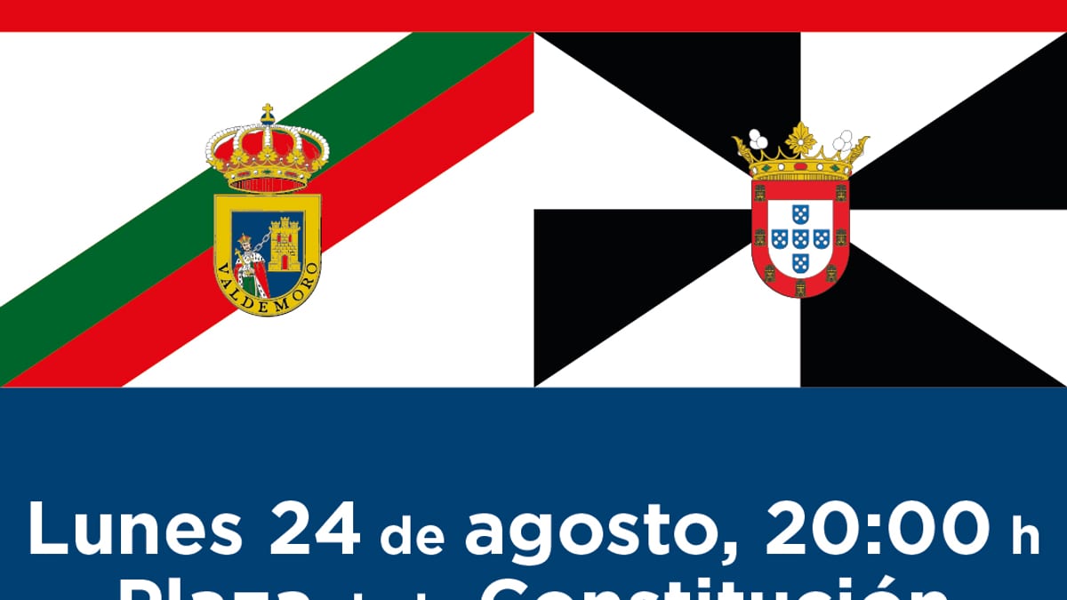 Cartel del acto público en apoyo a Ceuta, la Guardia Civil, el Ejército y la Policía, convocado por el Ayuntamiento de Valdemoro para el lunes 24 de agosto
