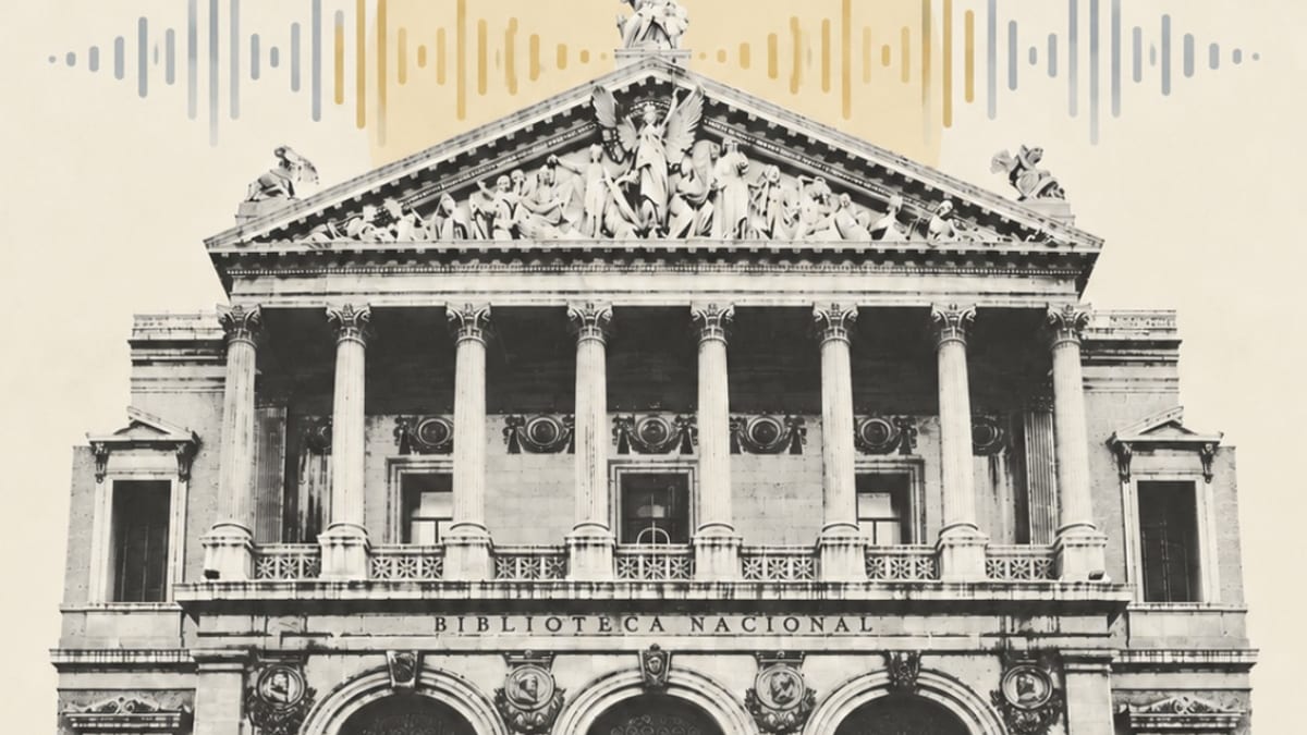Cartel del proyecto de preservación de pódcast de la Biblioteca Nacional de España