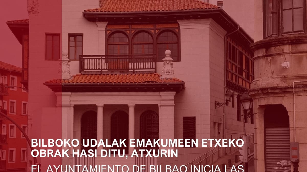 Vista de las antiguas escuelas de Atxuri donde se construirá la Casa de las Mujeres de Bilbao