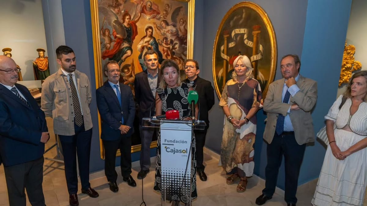 Detalle de la exposición 'Patrimonio Religioso en el Emporio del Orbe' en la Fundación Cajasol de Cádiz