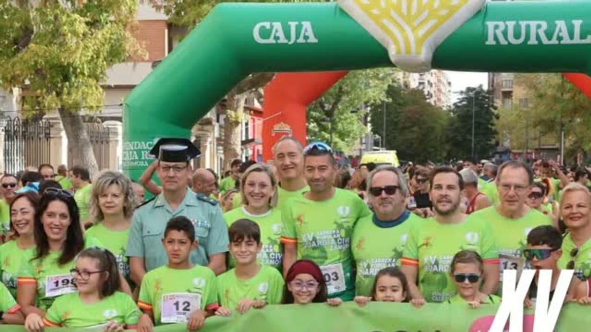 XV Carrera Guardia Civil Zamora con logo de Caja Rural y Guardia Civil