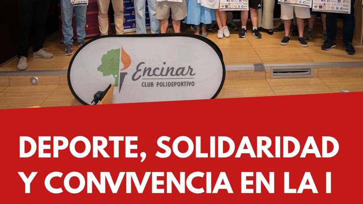 Cartel de la I Carrera Popular El Encinar de Cáceres con información del evento del 27 de septiembre
