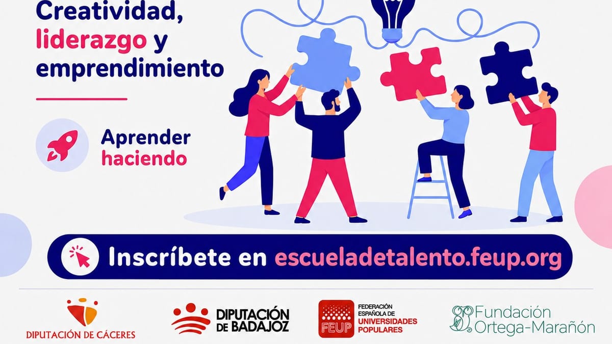 Cartel de la III Escuela de Talento promovida por la Diputación de Cáceres
