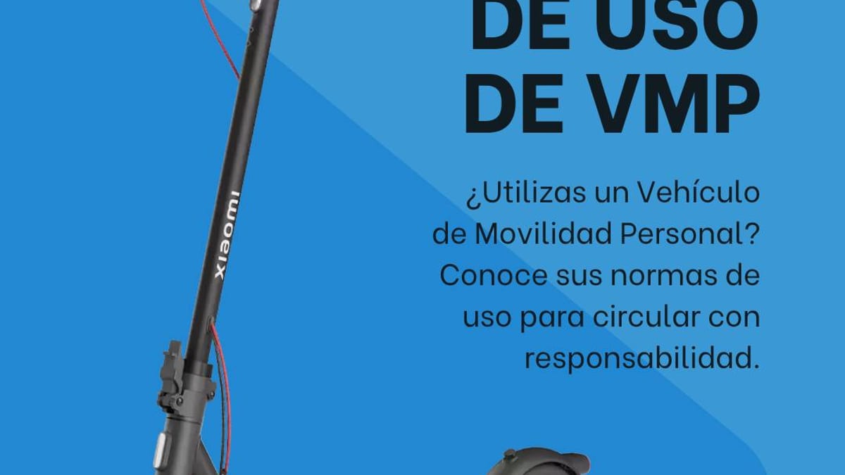 Cartel de la Policía Local de Huelva sobre normas de uso de Vehículos de Movilidad Personal