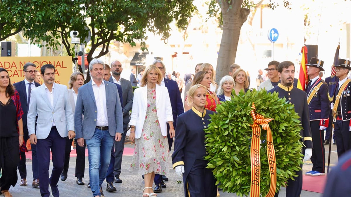 Lluïsa Moret durante los actos de la Diada Nacional de Catalunya en Barcelona Provincia