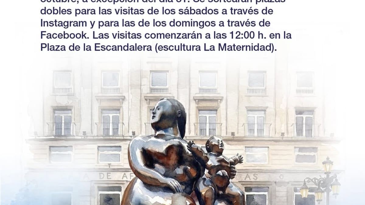Cartel del sorteo de visitas guiadas de Oviedo por el Día Mundial del Turismo en octubre