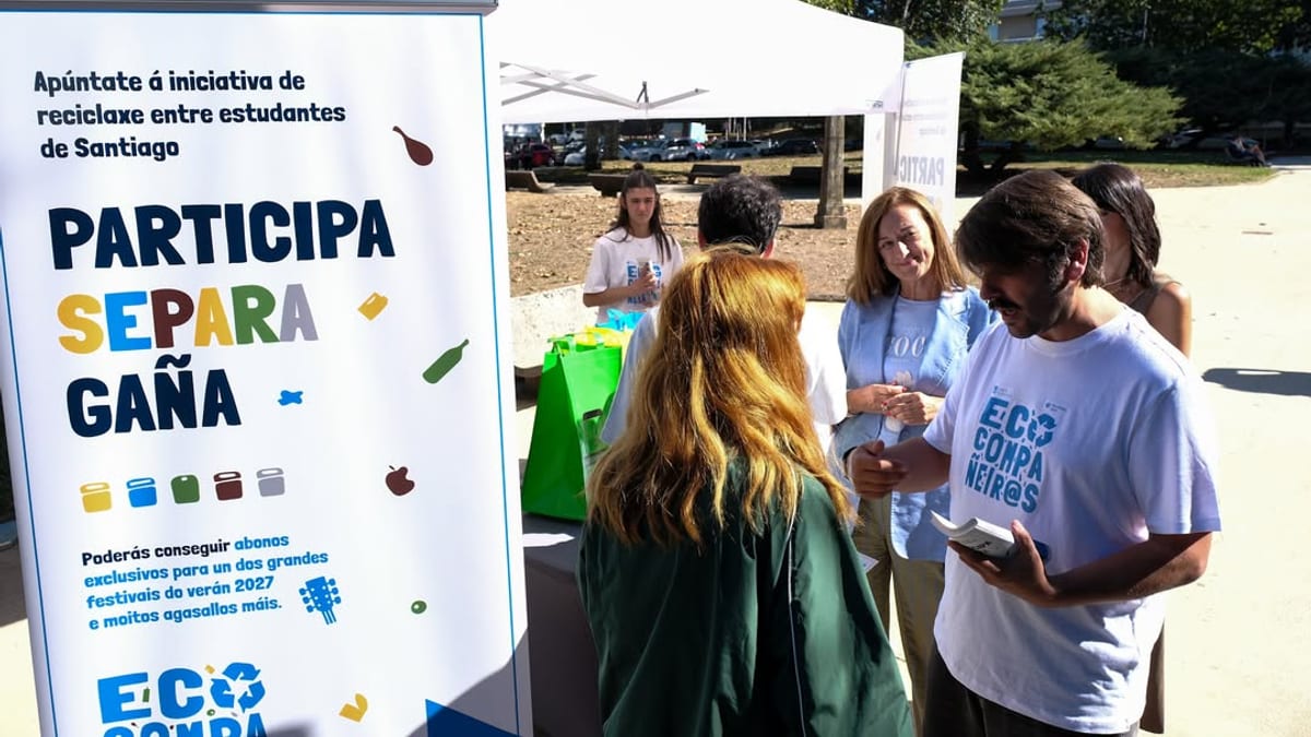 Cartel del programa ECO SOMPA de la Xunta de Galicia con el mensaje 'Participa Separa Gaña' y información sobre premios para festivales del verano 2027