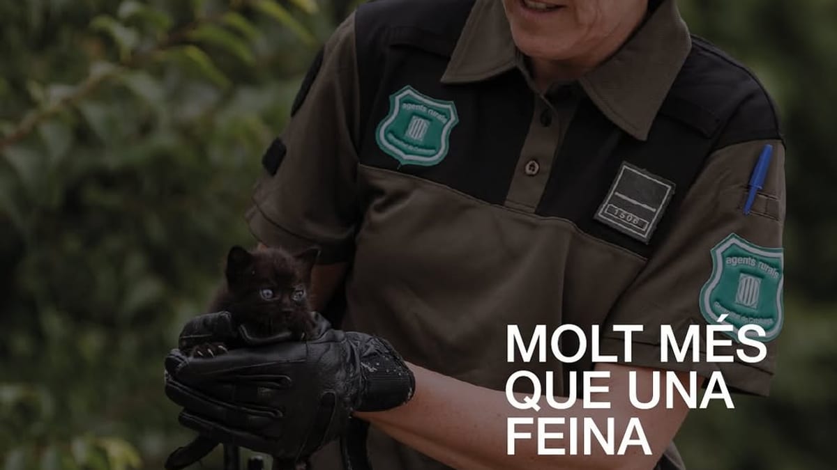 Cartel de convocatoria de agentes rurales de la Generalitat de Catalunya con el lema 'Mucho más que una feina'