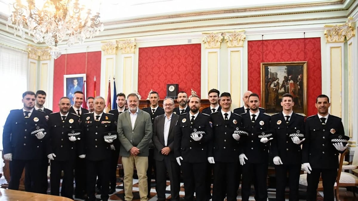 Nuevos efectivos de Policía Local del Ayuntamiento de Cuenca en el acto de toma de posesión