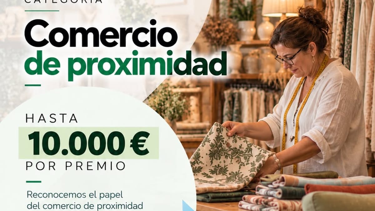 Cartel de los Premios Emprende 2026 del Ayuntamiento de Castellón para comercios de proximidad
