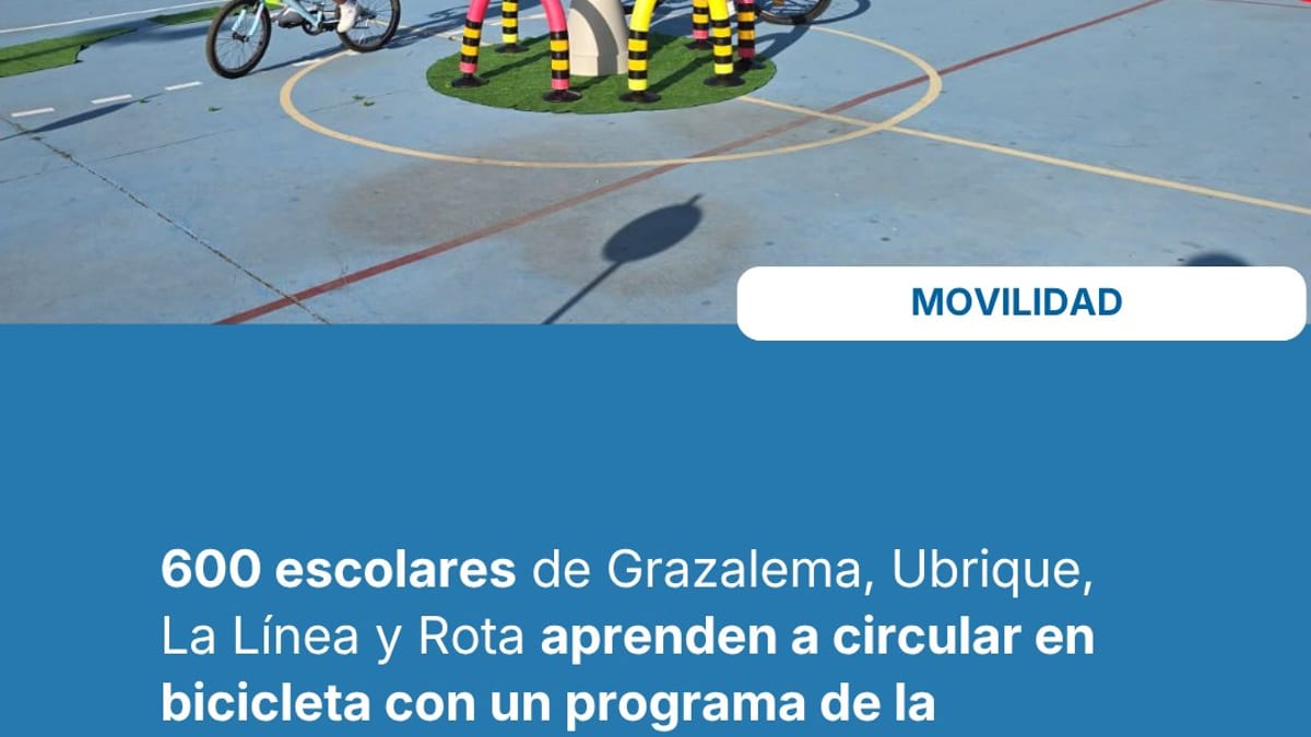 Escolares participan en el programa Bici Educa de la Diputación de Cádiz aprendiendo seguridad en bicicleta