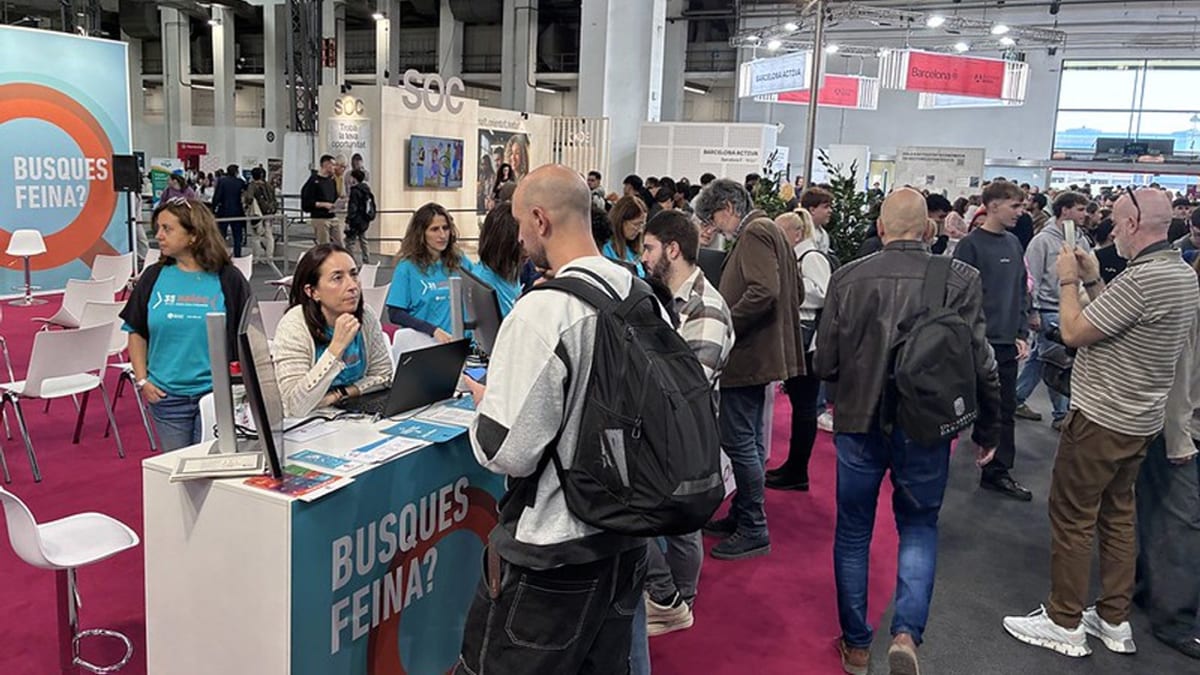Cartel del Salón de la Ocupación 2026 con mensajes sobre búsqueda de empleo