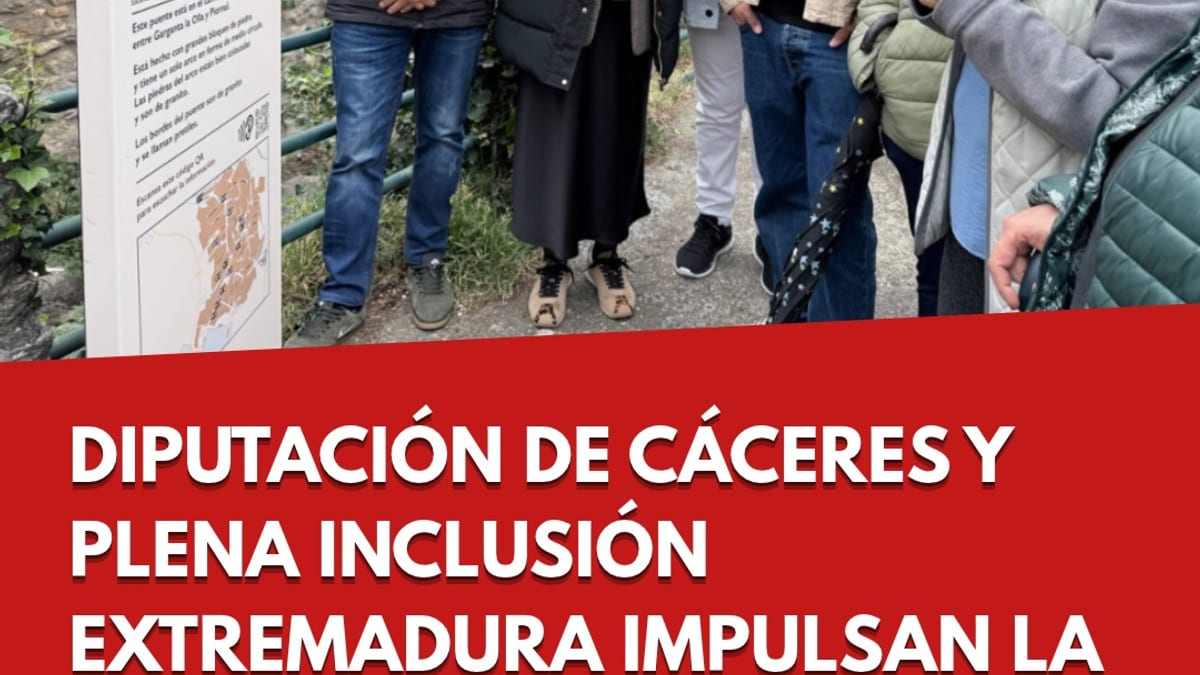 Logotipo de Diputación de Cáceres con símbolo de accesibilidad. Iniciativa de accesibilidad cognitiva en municipios de la provincia
