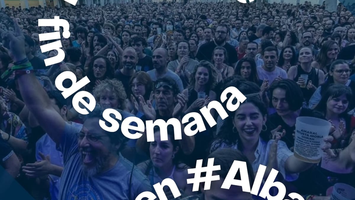 Cartel de promoción de actos y planes culturales en Albacete para el fin de semana