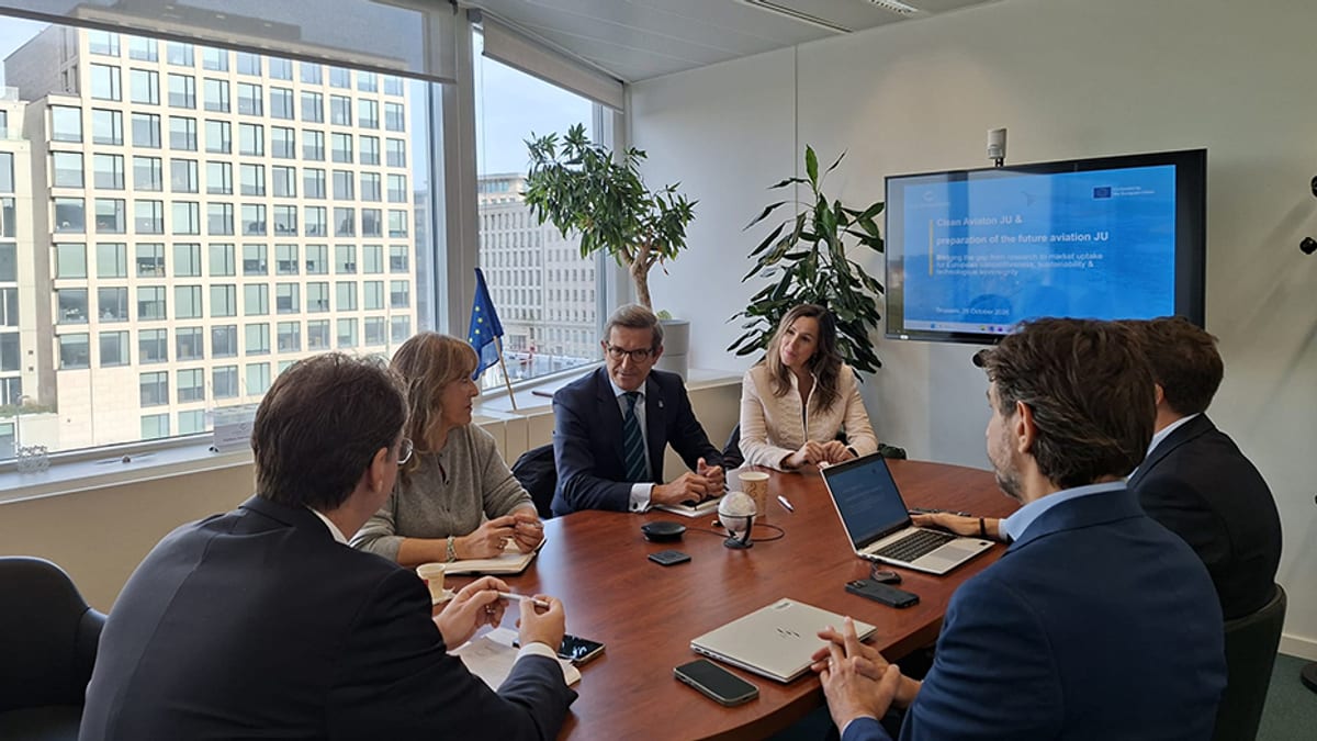 Consejero Francisco Javier Paradela en reunión con Clean Aviation Joint Undertaking en Bruselas