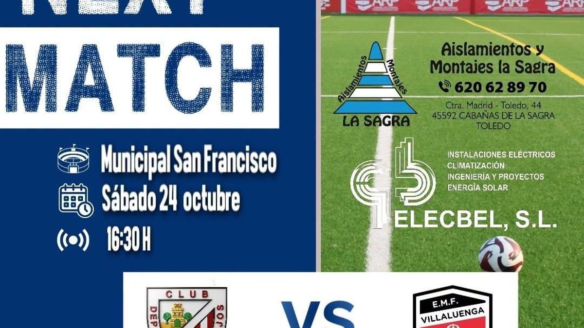 Cartel de la agenda del fin de semana en Torrijos con información de eventos deportivos, culturales y gastronómicos del 24 y 25 de octubre