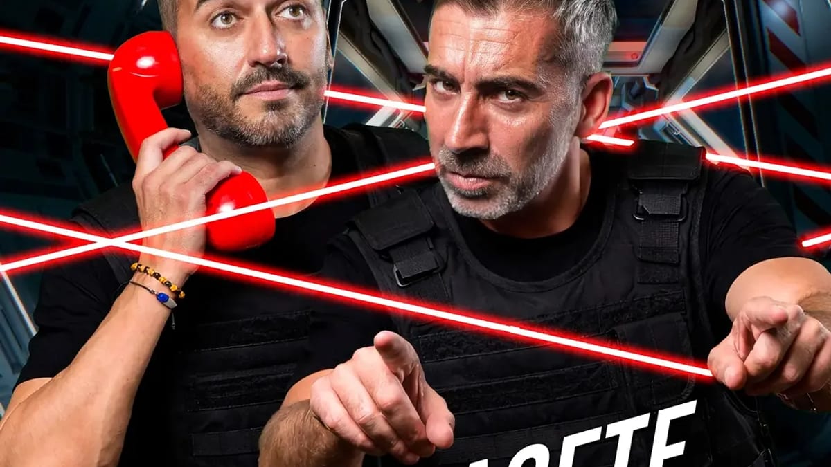 Cartel del espectáculo Misión Impro-sible con Aguilera y Mení en Albacete
