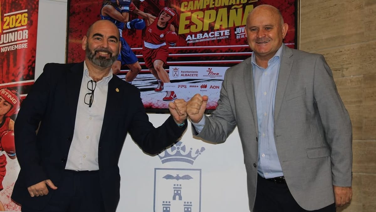 Cartel oficial del Campeonato de España de Boxeo 2026 en Albacete con categorías Joven y Júnior