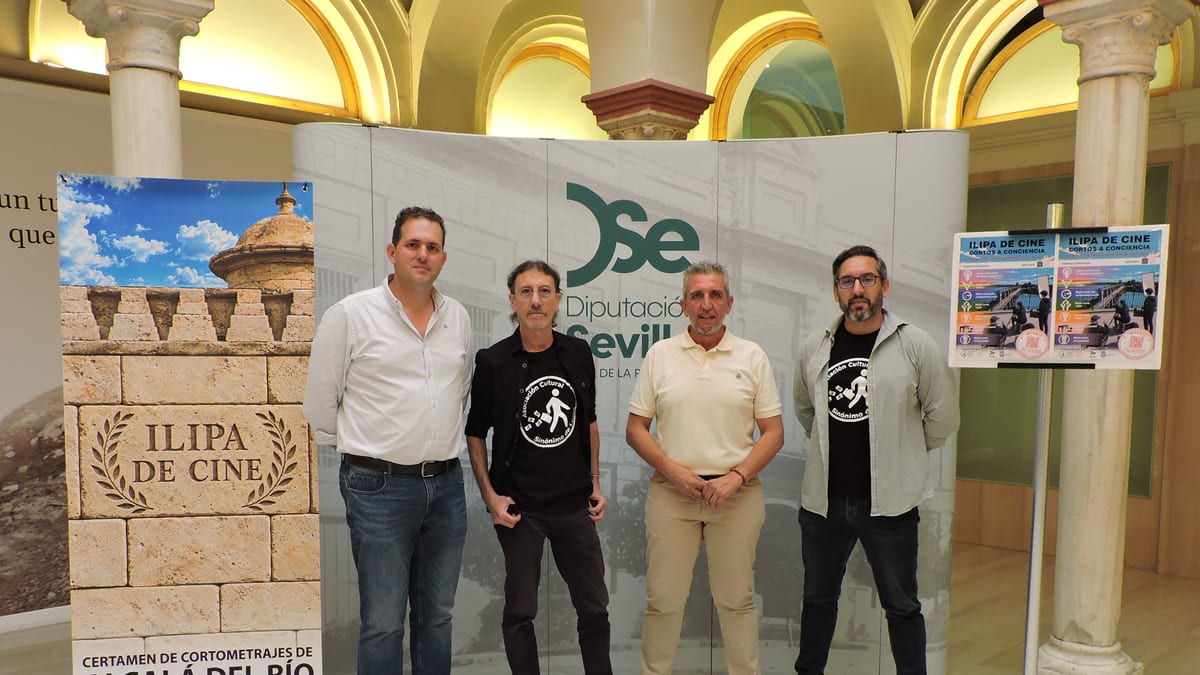 Cartel del certamen Ilipa de cine de cortometrajes de Alcalá del Río, organizado por la Diputación de Sevilla