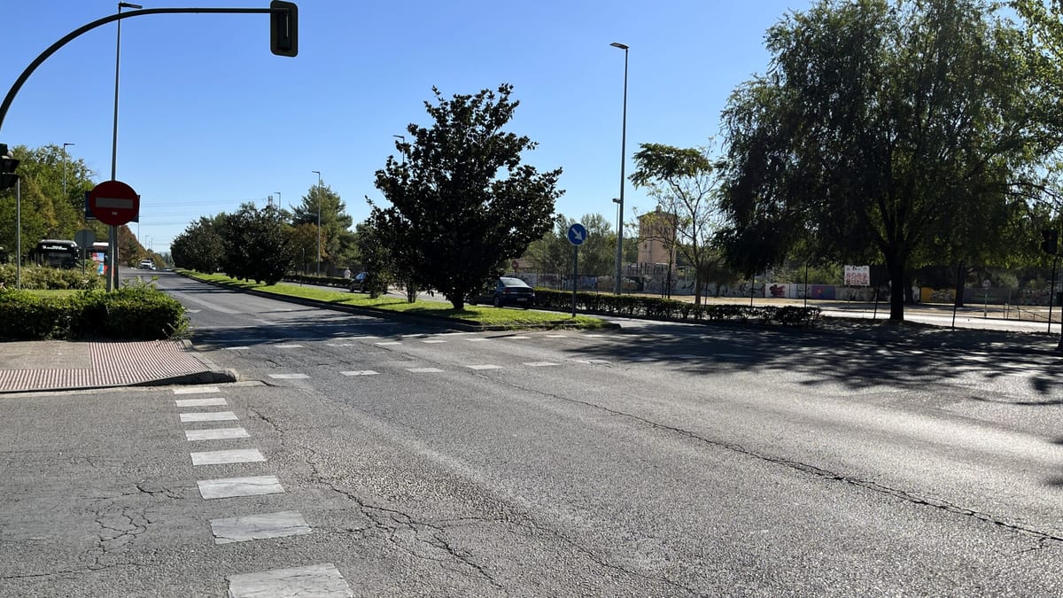Avenida de Madrid en Alcalá de Henares, donde se desarrollarán las obras de mejora de la interconexión peatonal norte-sur