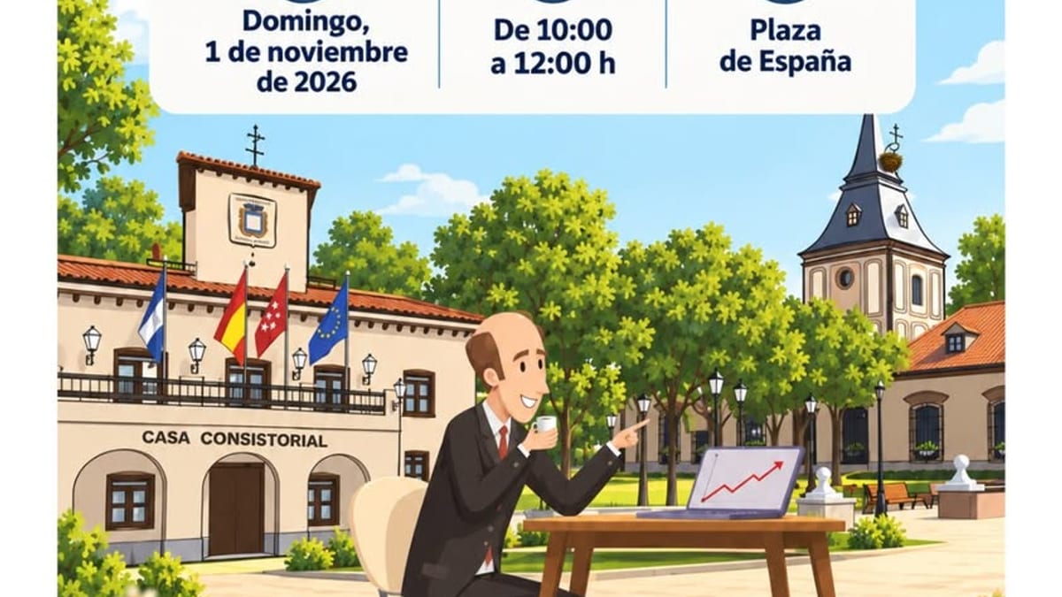 Cartel informativo del Alcalde Dominguero de Sevilla la Nueva para el 1 de noviembre de 2026 en Plaza de España