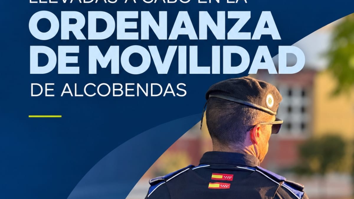 Cartel informativo de las modificaciones de la Ordenanza de Movilidad de Alcobendas aprobadas el 30 de abril de 2026