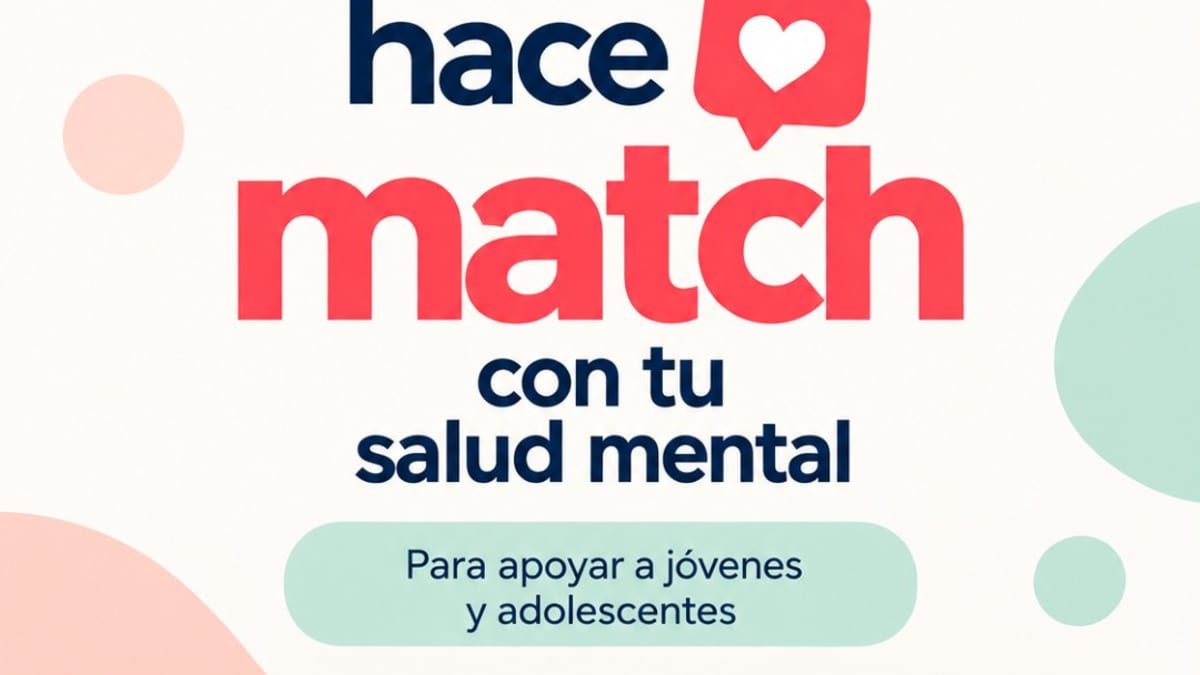 Cartel de la campaña 'Haz match con tu salud mental' del Ayuntamiento de Alcobendas con información del II Encuentro por la Salud Mental