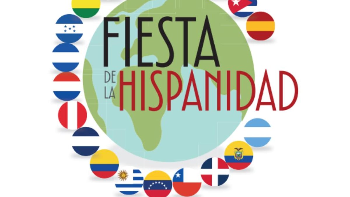 Cartel de la Fiesta de la Hispanidad de Alcobendas del 9 de octubre en La Esfera con información de actuaciones musicales