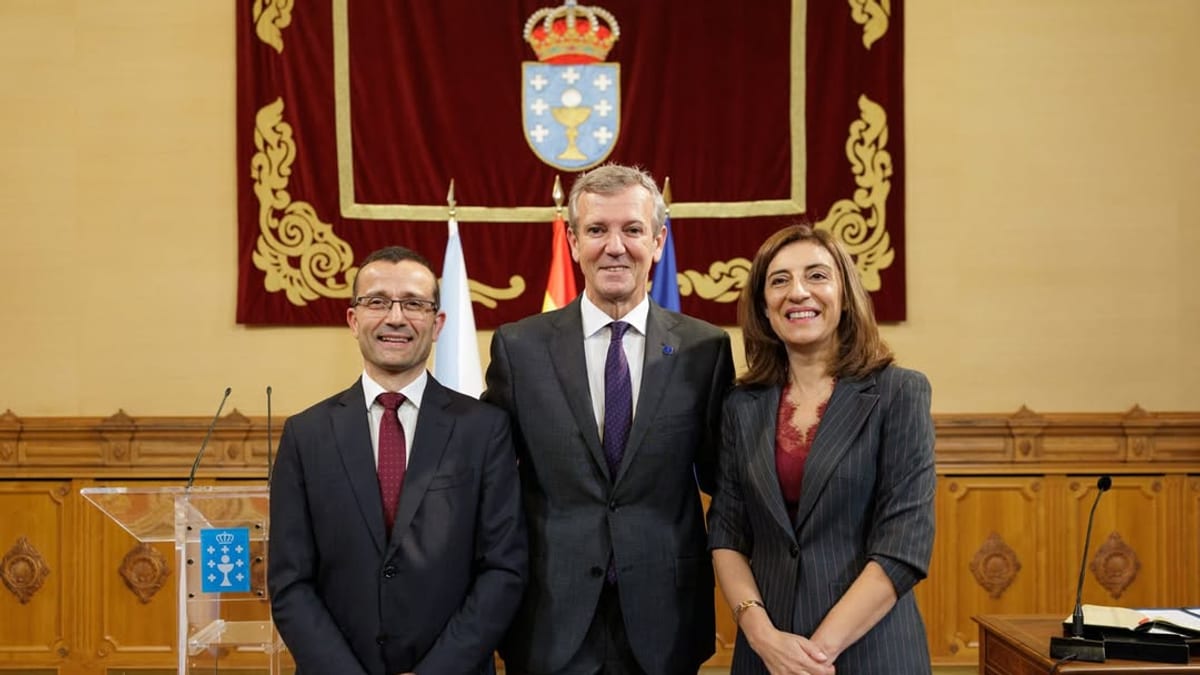 Alfonso Rueda Valenzuela durante la toma de posesión de nuevos conselleiros de la Xunta de Galicia