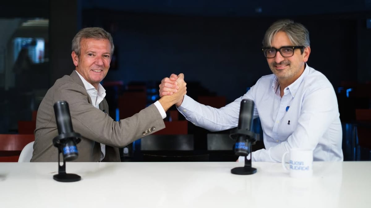 Alfonso Rueda Valenzuela en el podcast Galicia Calidad con el cirujano Diego González Rivas