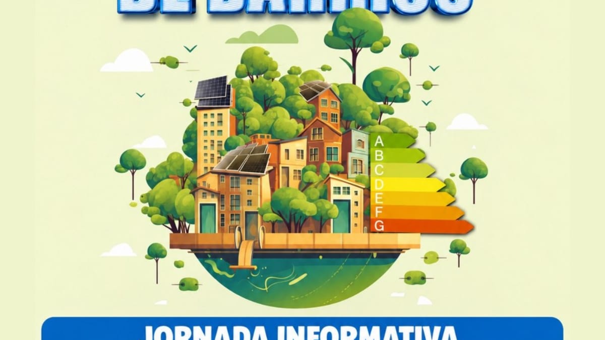 Cartel informativo del Plan Municipal de Rehabilitación de Barrios con fecha de jornada informativa 5 de noviembre a las 18:00 horas en Pinto