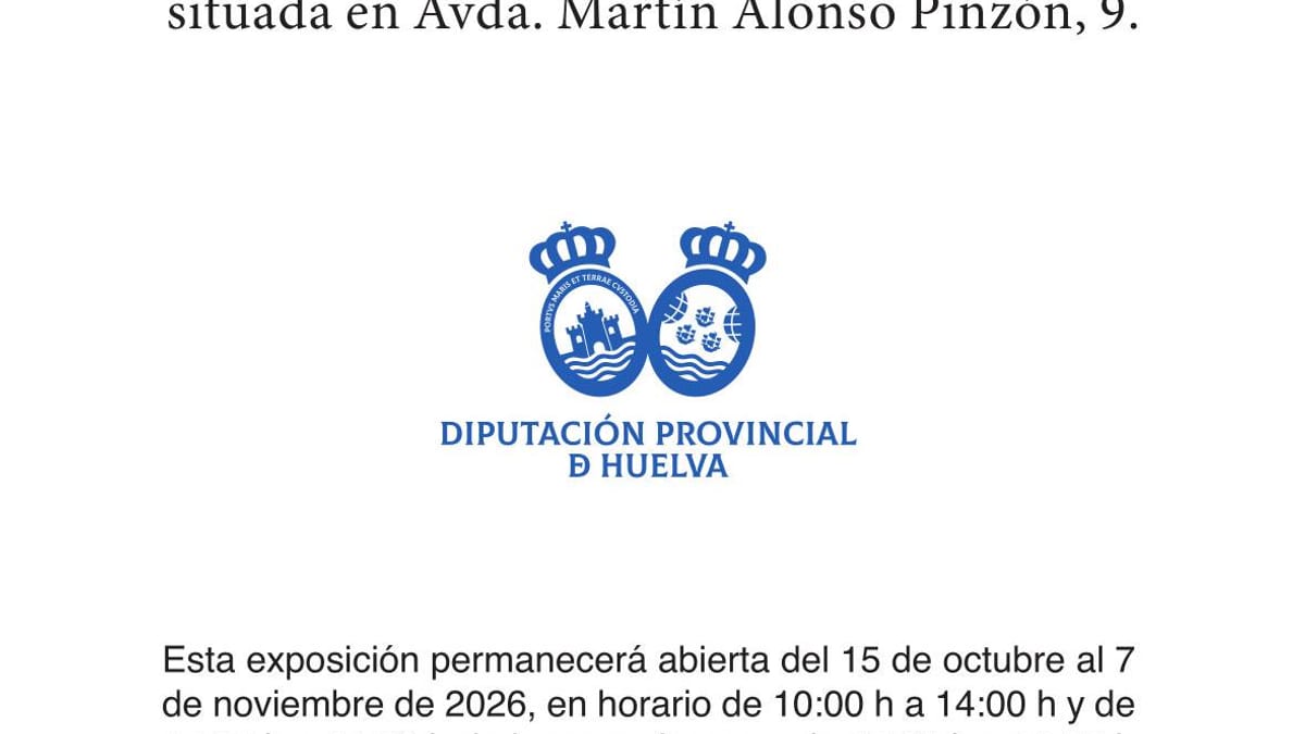 Cartel de la exposición Antología. Geometría del color de Pedro Rodríguez en la Sala de la Provincia de Huelva