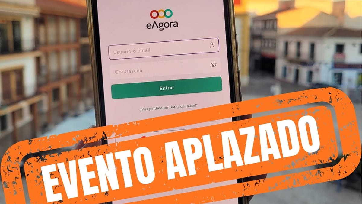 Pantalla de login de la aplicación municipal eAgora de Ciempozuelos