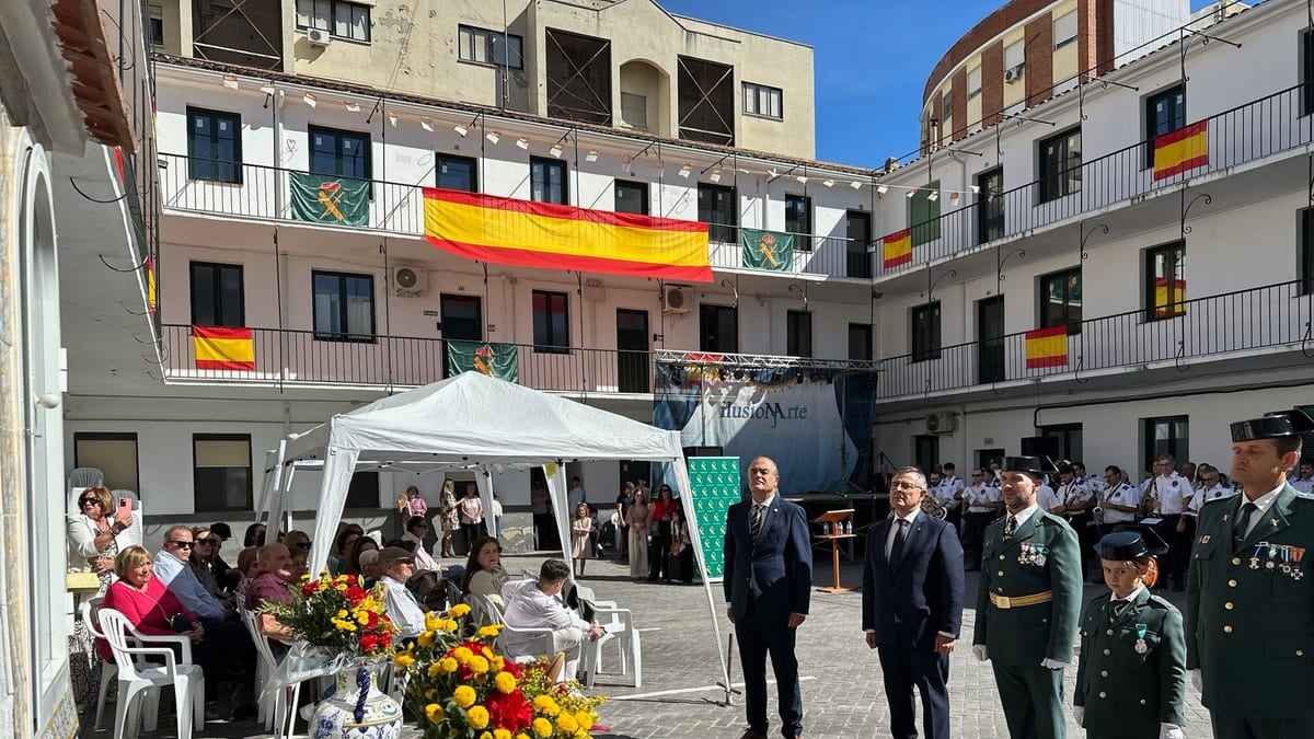 Gregorio, responsable municipal de Talavera de la Reina, durante su declaración de apoyo a la Guardia Civil