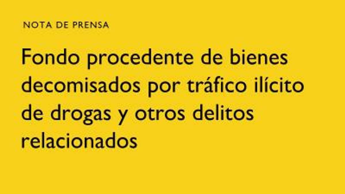 Documento oficial de la Consejería de Sanidad sobre la aprobación de criterios de reparto del Fondo de bienes decomisados por tráfico de drogas
