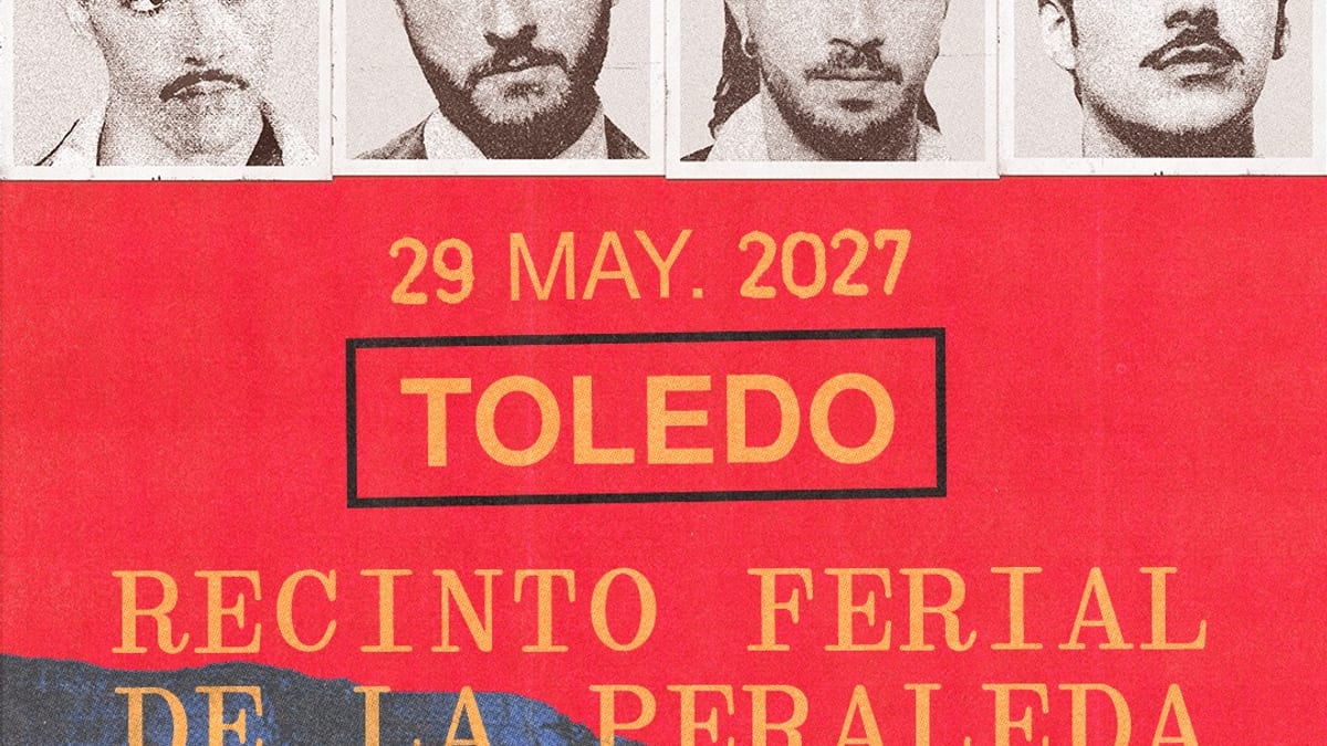 Cartel del concierto de Arde Bogotá para el Corpus de Toledo 2027 en La Peraleda