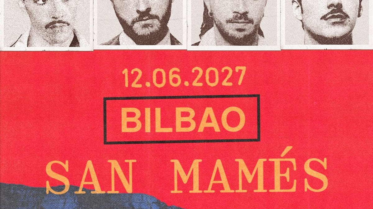 Cartel promocional del concierto de Arde Bogotá en San Mamés, Bilbao, el 12 de junio de 2027