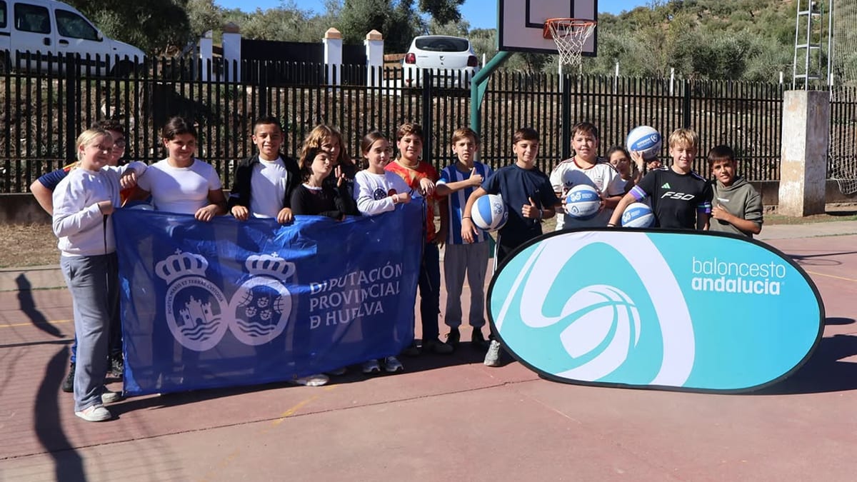 Logo de la Red Baloncesto 360 de la Diputación de Huelva con la incorporación del Ayuntamiento de Aroche