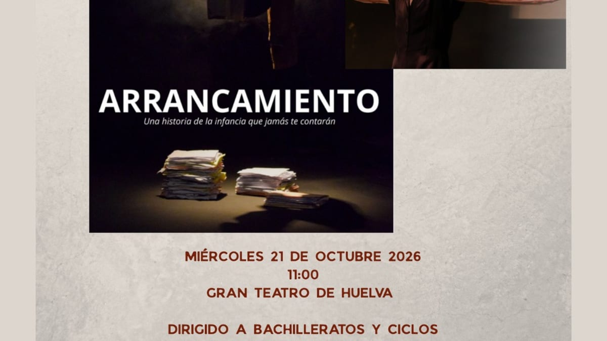 Cartel del espectáculo Arrancamiento de Pamela Palenciano en el Gran Teatro de Huelva el 21 de octubre