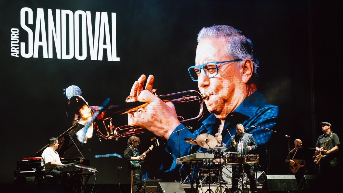 Arturo Sandoval en concierto durante la Hispanidad 2026 en Madrid